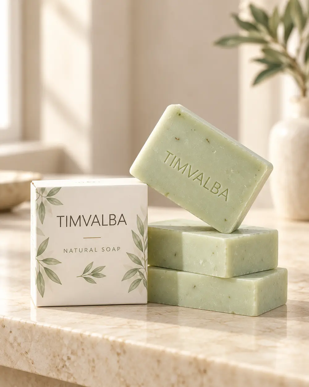 TIMVALBA private-label natural soap presentation