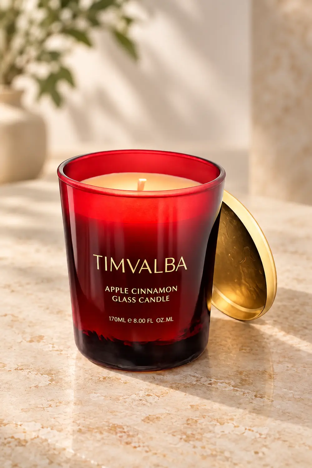 TIMVALBA private-label scented candle presentation